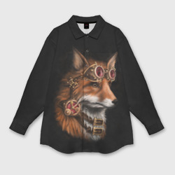 Мужская рубашка oversize 3D Королевский лис king FOX