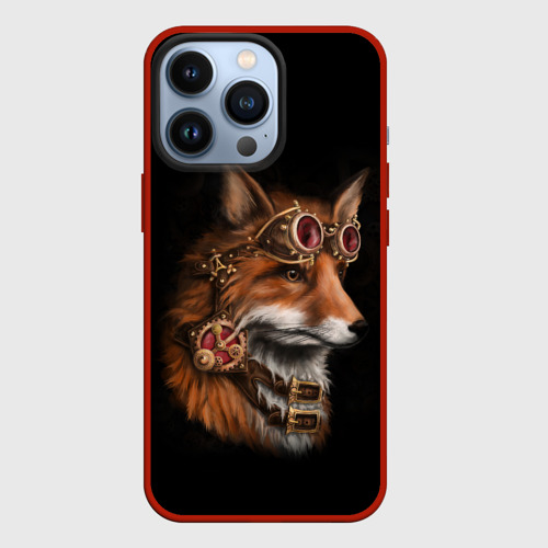 Чехол для iPhone 13 Pro Королевский лис king FOX, цвет красный