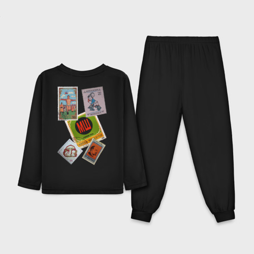 Детская пижама с лонгсливом хлопок Монгол Шуудан, цвет черный - фото 2