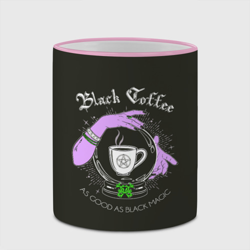 Кружка с полной запечаткой Black coffee, цвет Кант розовый - фото 4