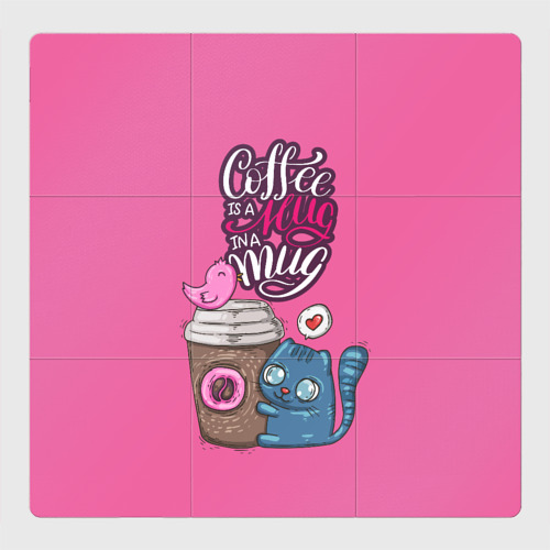 Магнитный плакат 3Х3 Coffee is a hug