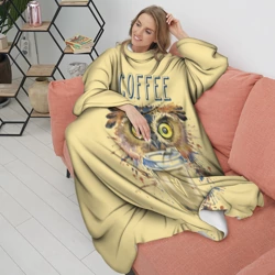 Плед с рукавами Сова и кофе - фото 2