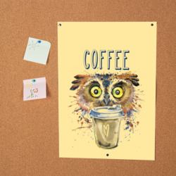 Постер Сова и кофе - фото 2