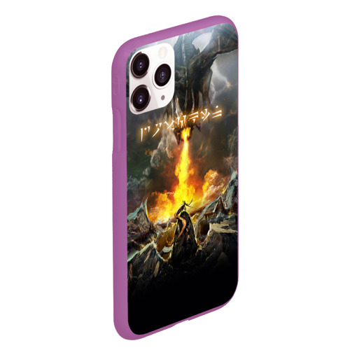 Чехол для iPhone 11 Pro Max матовый The Elder Scrolls, цвет фиолетовый - фото 3