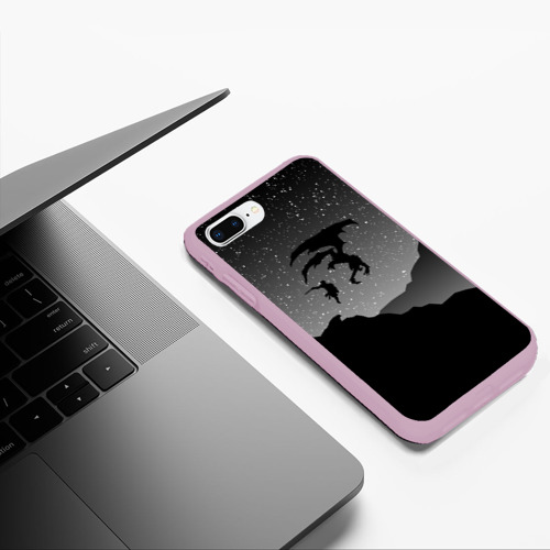 Чехол для iPhone 7Plus/8 Plus матовый The Elder Scrolls, цвет розовый - фото 5