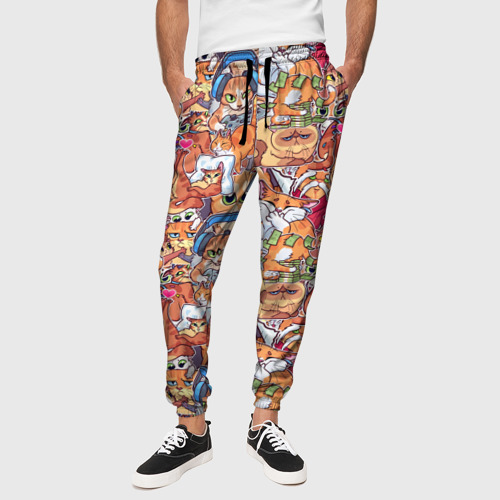 Мужские брюки 3D Котобомбинг, цвет 3D печать - фото 4
