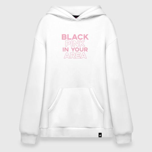 Худи SuperOversize хлопок Blackpink, цвет белый