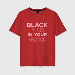 Женская футболка хлопок Oversize Blackpink