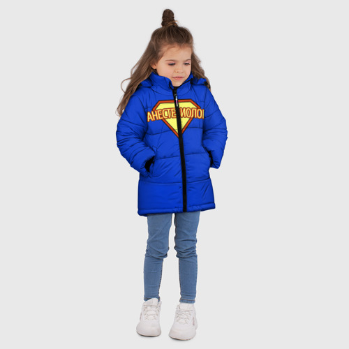Зимняя куртка для девочек 3D Анестезиолог, цвет черный - фото 5