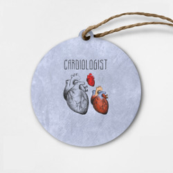 Деревянная игрушка круг Сердце и кардиолог