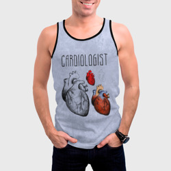 Мужская майка 3D Сердце и кардиолог - фото 2