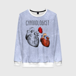 Женский свитшот 3D Сердце и кардиолог