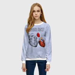 Женский свитшот 3D Сердце и кардиолог - фото 2