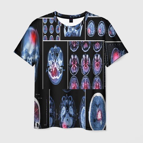 Мужская футболка с принтом Неврология, вид спереди №1
