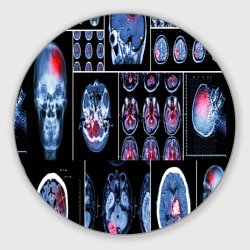 Круглый коврик для мышки Неврология