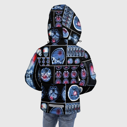 Зимняя куртка для мальчиков 3D Неврология, цвет светло-серый - фото 4