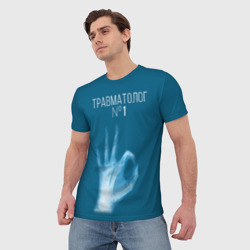 Мужская футболка 3D Врач травматолог - фото 2