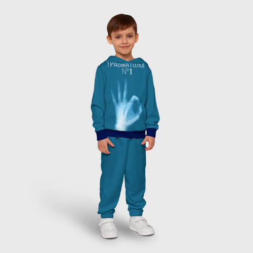 Детский костюм с толстовкой 3D Врач травматолог, цвет синий - фото 3