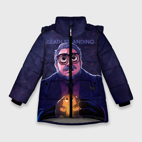 Зимняя куртка для девочек 3D Guillermo del Toro, цвет светло-серый