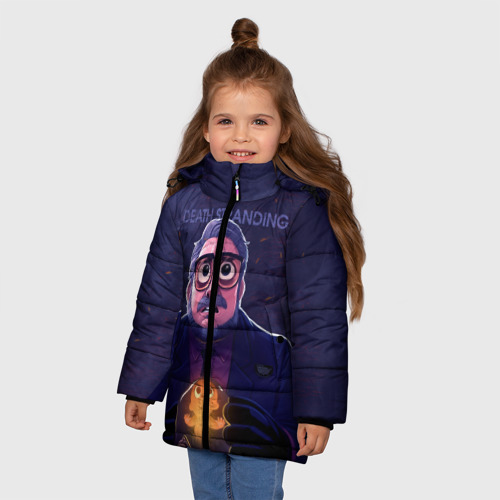 Зимняя куртка для девочек 3D Guillermo del Toro, цвет светло-серый - фото 3