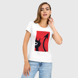 Женская футболка хлопок Slim Люси - фото 2