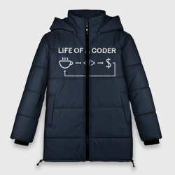 Женская зимняя куртка Oversize Life of a coder