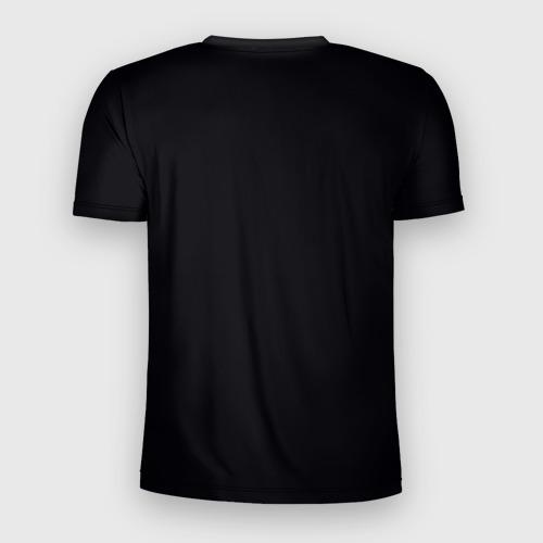 Мужская футболка 3D Slim с принтом Лис, вид сзади #1