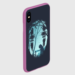 Чехол для iPhone XS Max матовый Силует лица Каонаси - фото 2