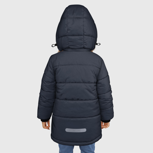 Зимняя куртка для девочек 3D Силует лица Каонаси, цвет черный - фото 4