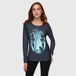 Женский лонгслив 3D Силует лица Каонаси - фото 2