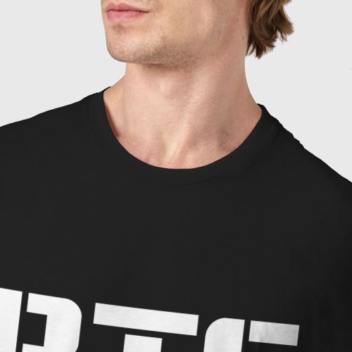 Мужская футболка хлопок BTS, цвет черный - фото 6