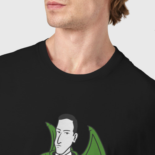 Мужская футболка хлопок с принтом Лавкрафт, фото #4