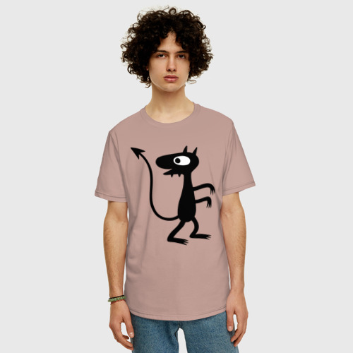 Мужская футболка хлопок Oversize с принтом Luci, фото на моделе #1