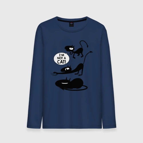 Мужской лонгслив хлопок Not a cat!