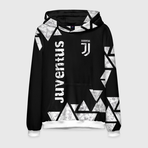 Мужская толстовка 3D Juventus Black and White, цвет белый