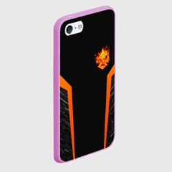 Чехол для iPhone 5/5S матовый Cyberpunk 2077 самурай демон - фото 2