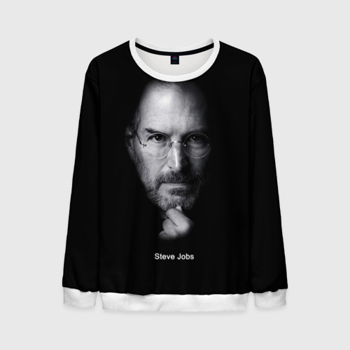 Мужской свитшот 3D Steve Jobs, цвет белый