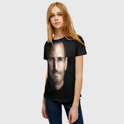 Женская футболка 3D Стив Джобс, цвет 3D печать - фото 3