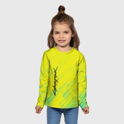 Детский лонгслив 3D Cyberpunk 2077 yellow - фото 2