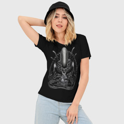 Женская футболка 3D Slim Чужой и Его Прелесть - фото 2