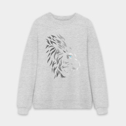 Мужской свитшот oversize без начеса хлопок Лев