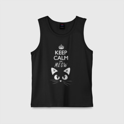 Детская майка хлопок Keep calm and meow