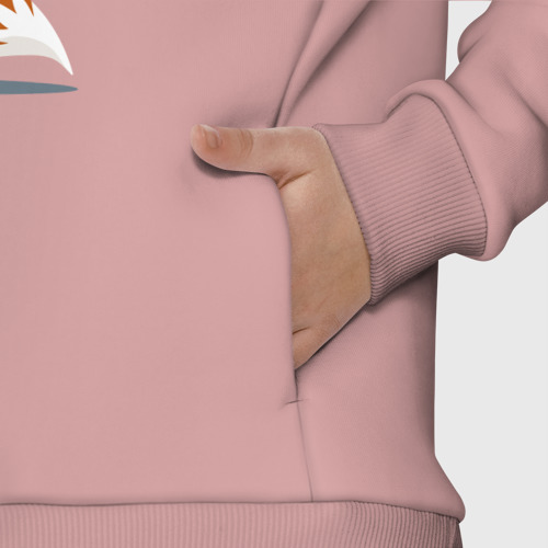 Детское худи Oversize хлопок Dab лиса, цвет пыльно-розовый - фото 8