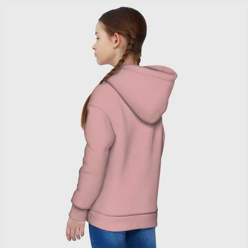 Детское худи Oversize хлопок Dab лиса, цвет пыльно-розовый - фото 4