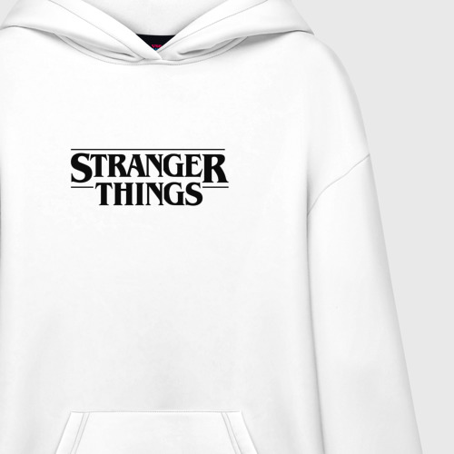 Худи SuperOversize хлопок Stranger things Очень странные дела, цвет белый - фото 3