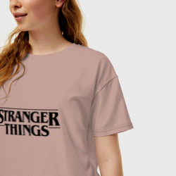 Женская футболка хлопок Oversize Stranger things Очень странные дела - фото 2