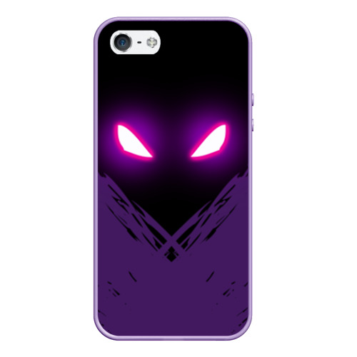 Чехол для iPhone 5/5S матовый Fortnite raven Фортнайт ворон, цвет светло-сиреневый