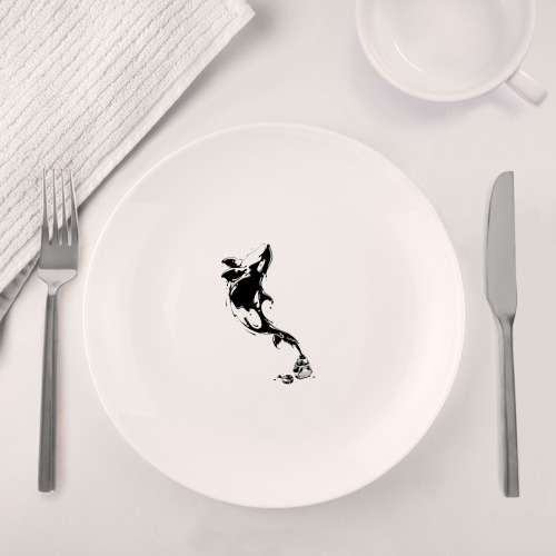 Набор: тарелка + кружка Чернильный дельфин - фото 4
