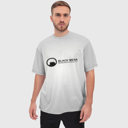 Мужская футболка oversize 3D Black Mesa - фото 2
