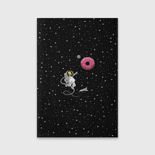 Обложка для паспорта матовая кожа Homer Spaceman, цвет красный